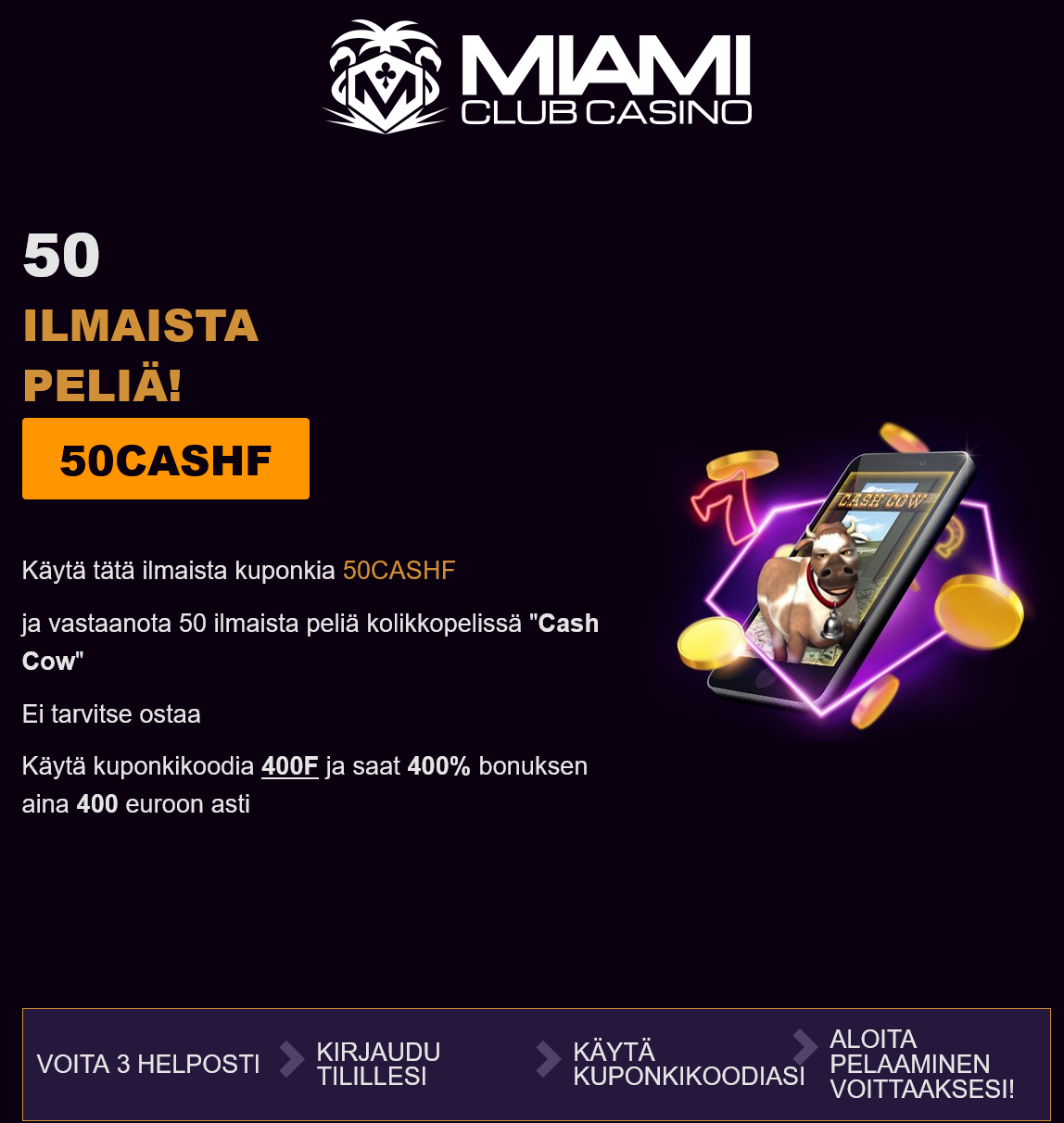 Miami Club 50 Free Spins