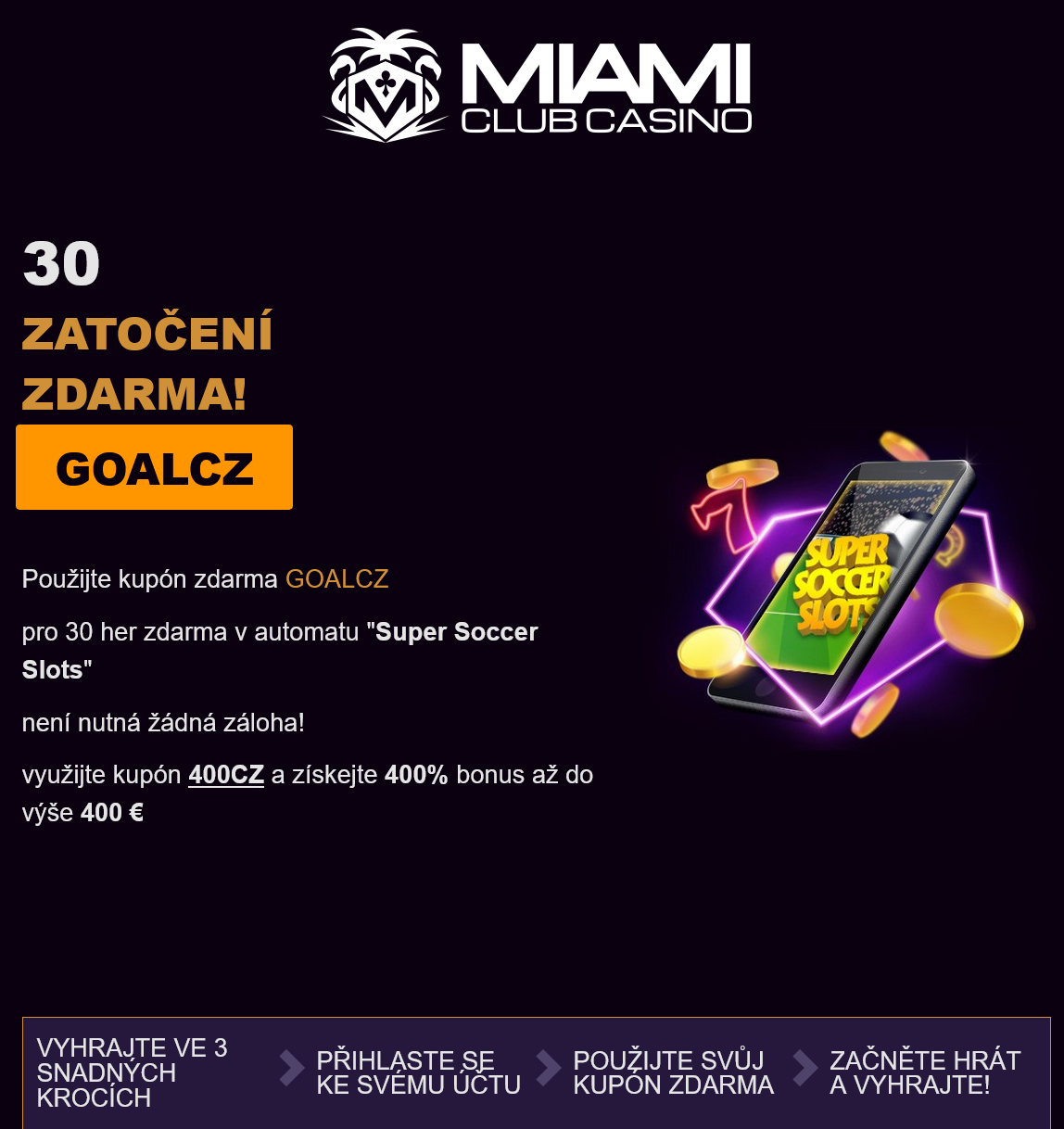 Miami Club 30
                                Free Spins