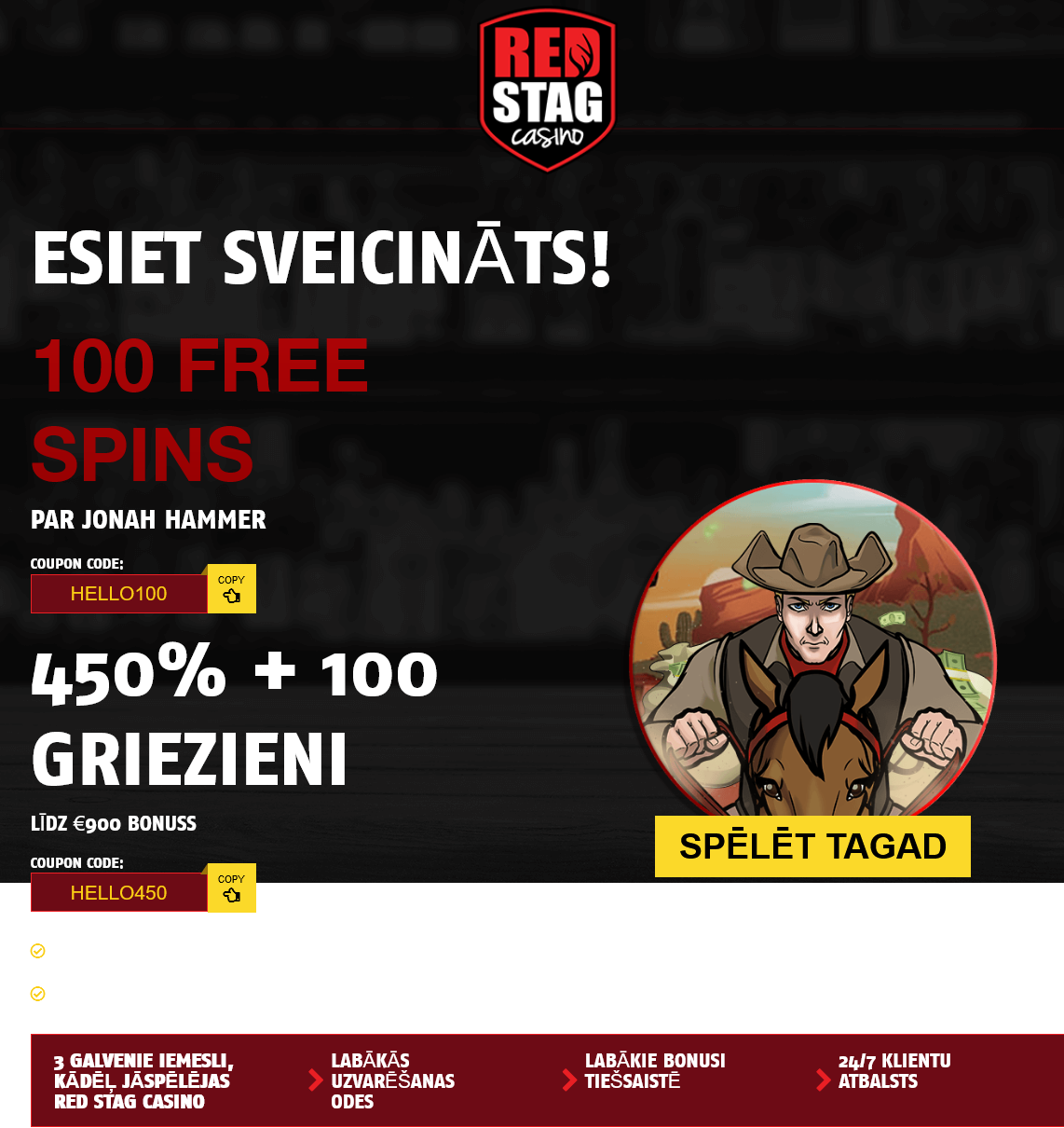 Red
                                        Stag -100 Free Spins