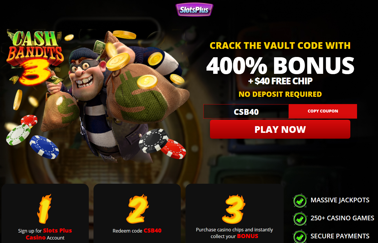 400%
                                WELCOME BONUS + $40 FREE CHIP